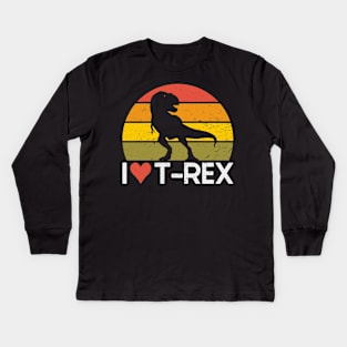 I Love T-Rex Kids Long Sleeve T-Shirt